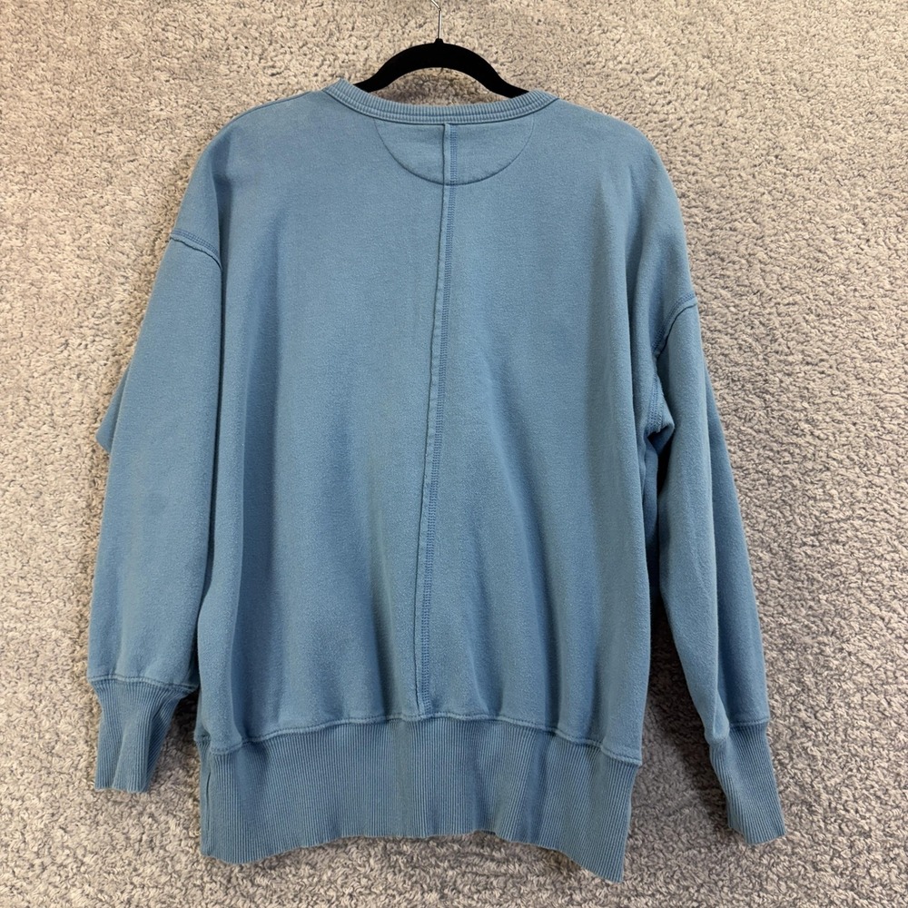 American Eagle Sweatshirt Womens XS Blue Eagle 1977 Crewneck Pullover Fleece - Picture 2 of 6